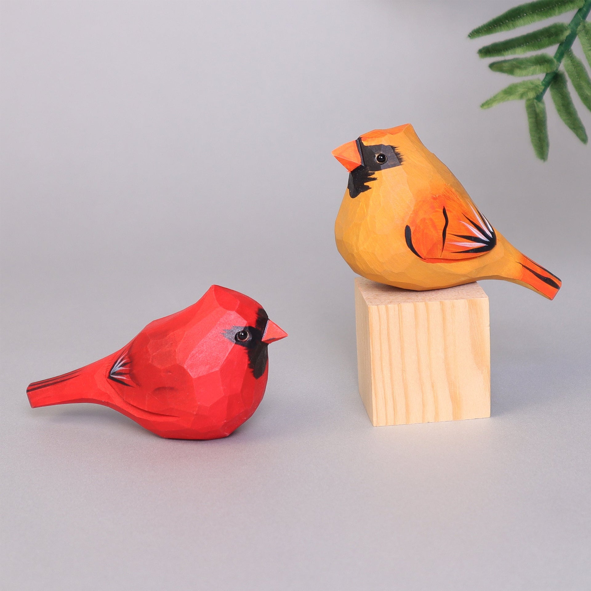 Hand-Carved Cardinal Bird DIY Painting Kit Home Decor Gift