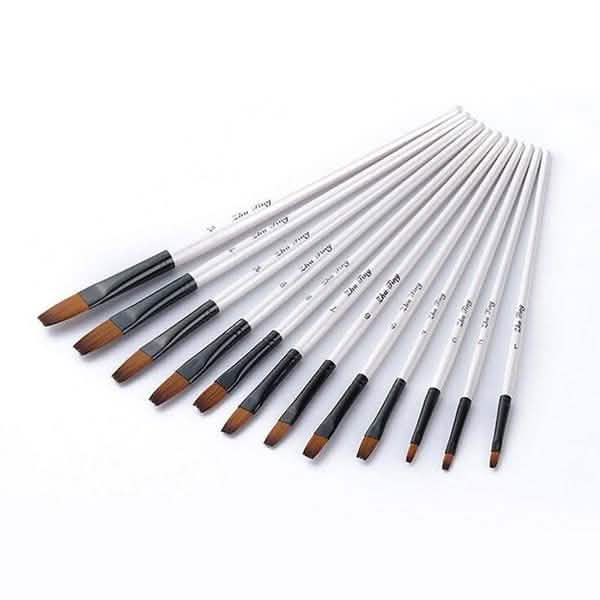 12-Piece Artist Watercolor Paint Brush Set for Creative Painting