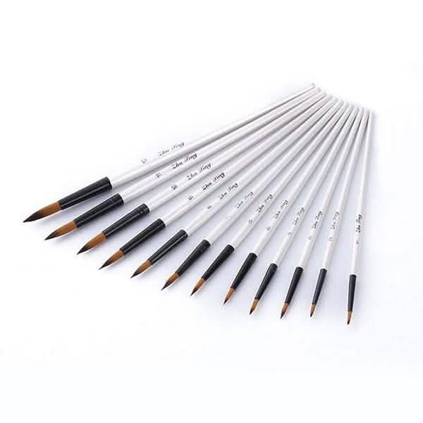 12-Piece Artist Watercolor Paint Brush Set for Creative Painting