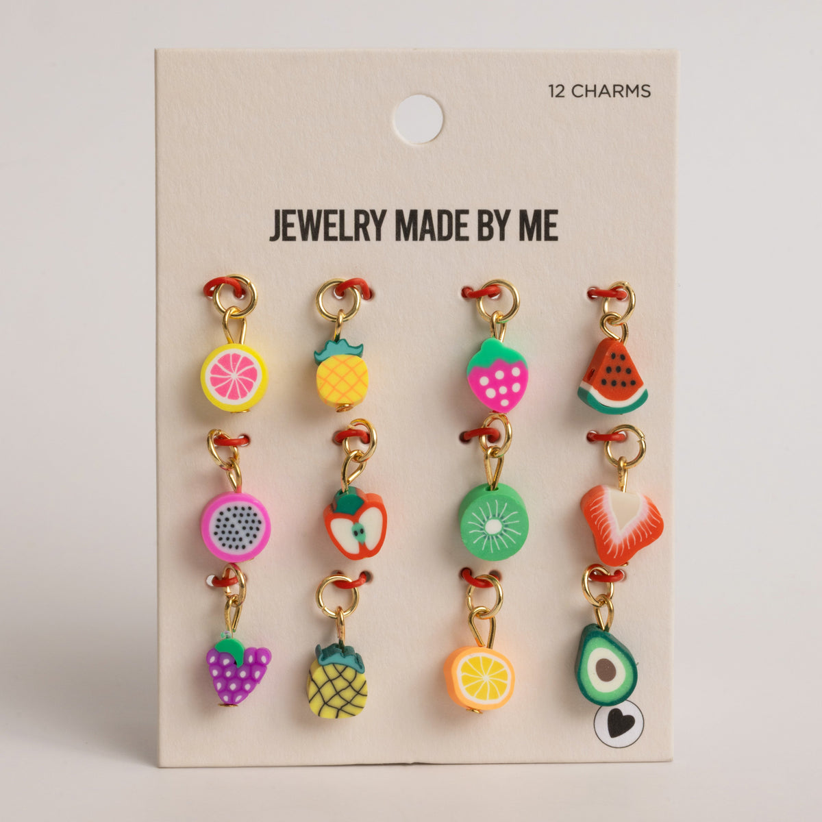 Fresh Picked Fruit Charm Set Polymer Fruit Slice Charms Set of 12