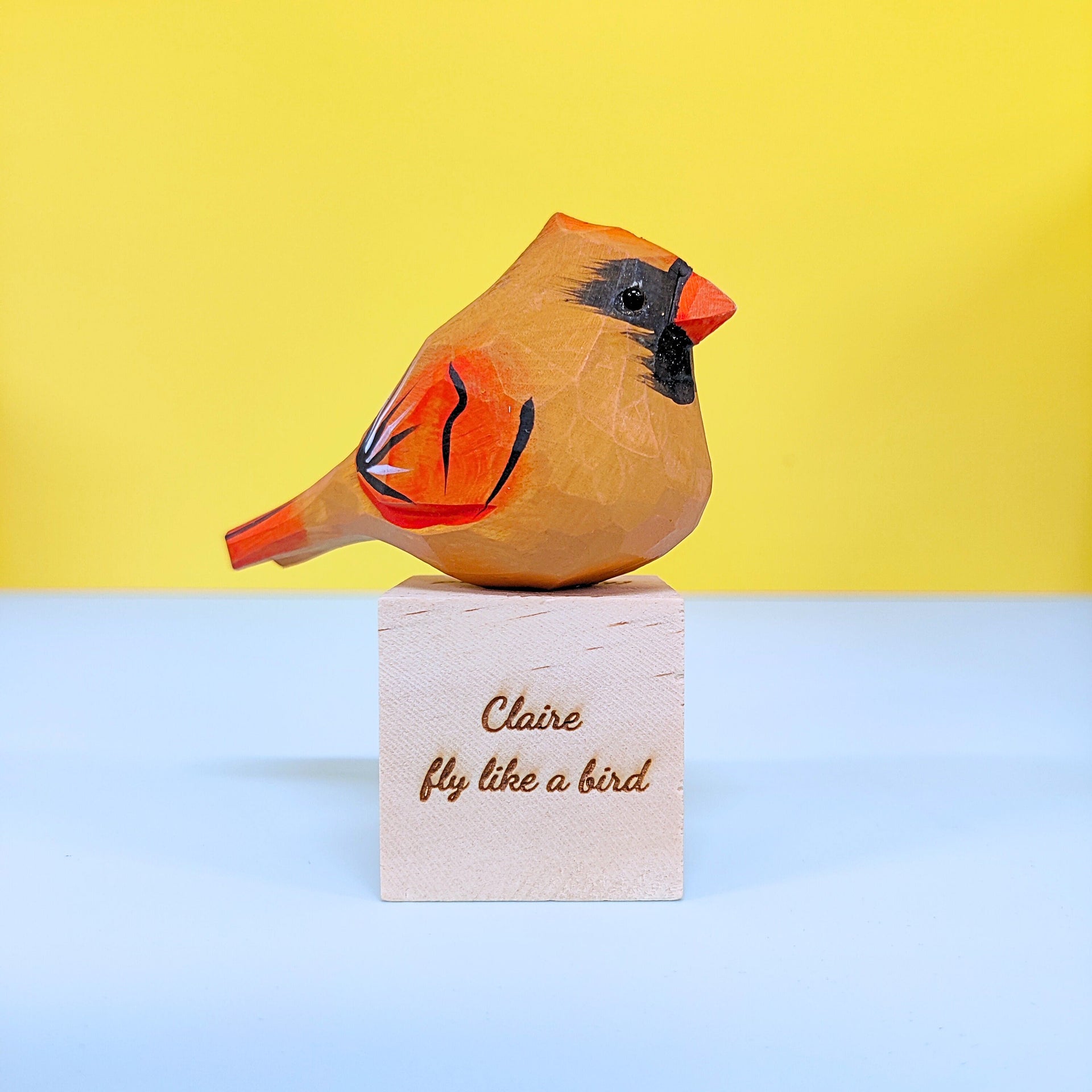 Hand-Carved Cardinal Bird DIY Painting Kit Home Decor Gift