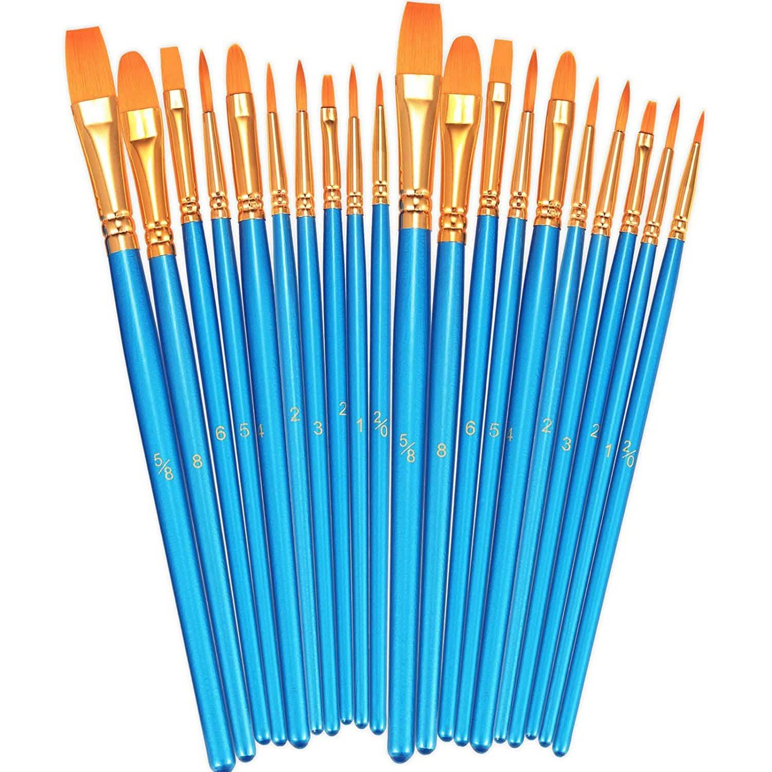 2-Pack  Paint Brush Set with Ten Sizes