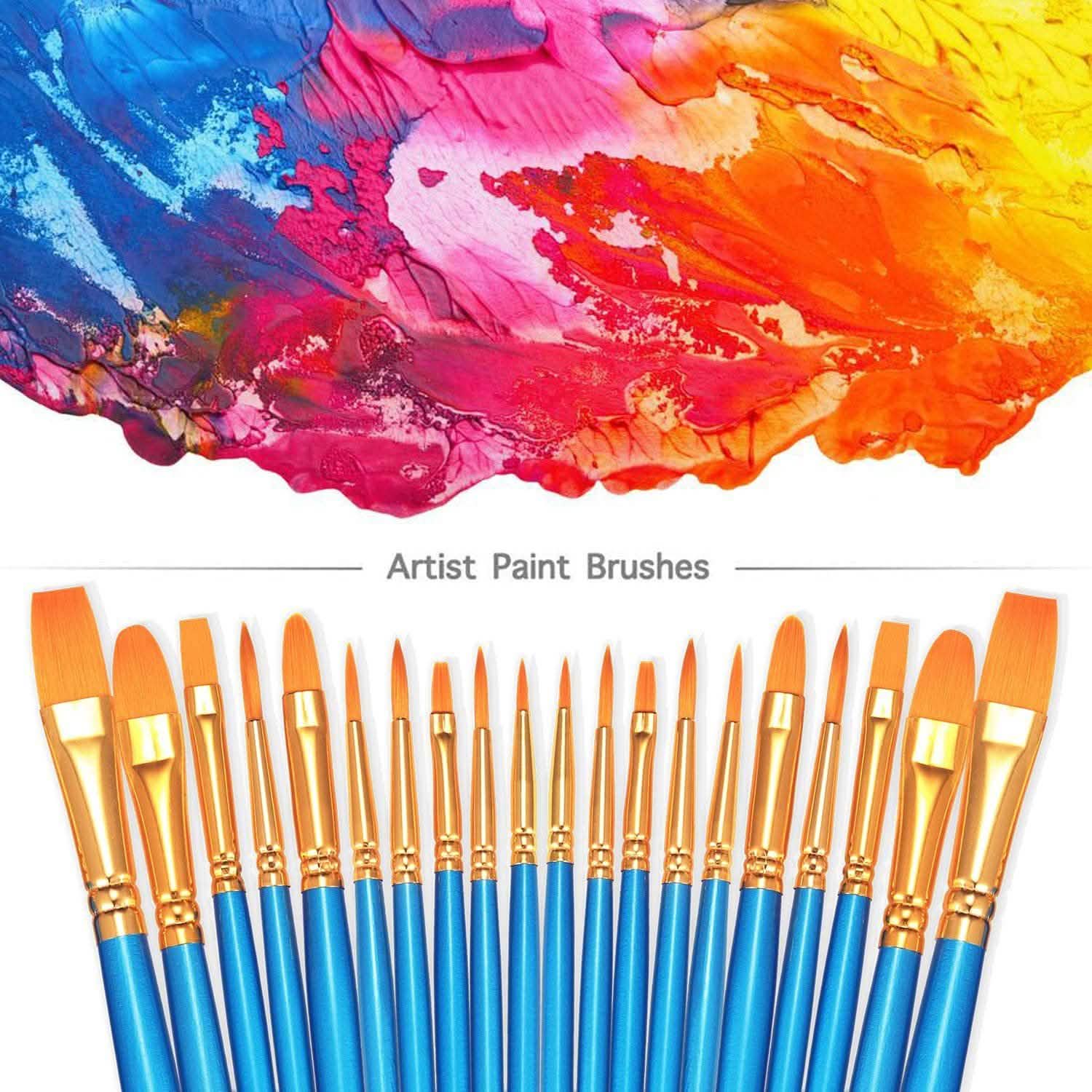2-Pack  Paint Brush Set with Ten Sizes