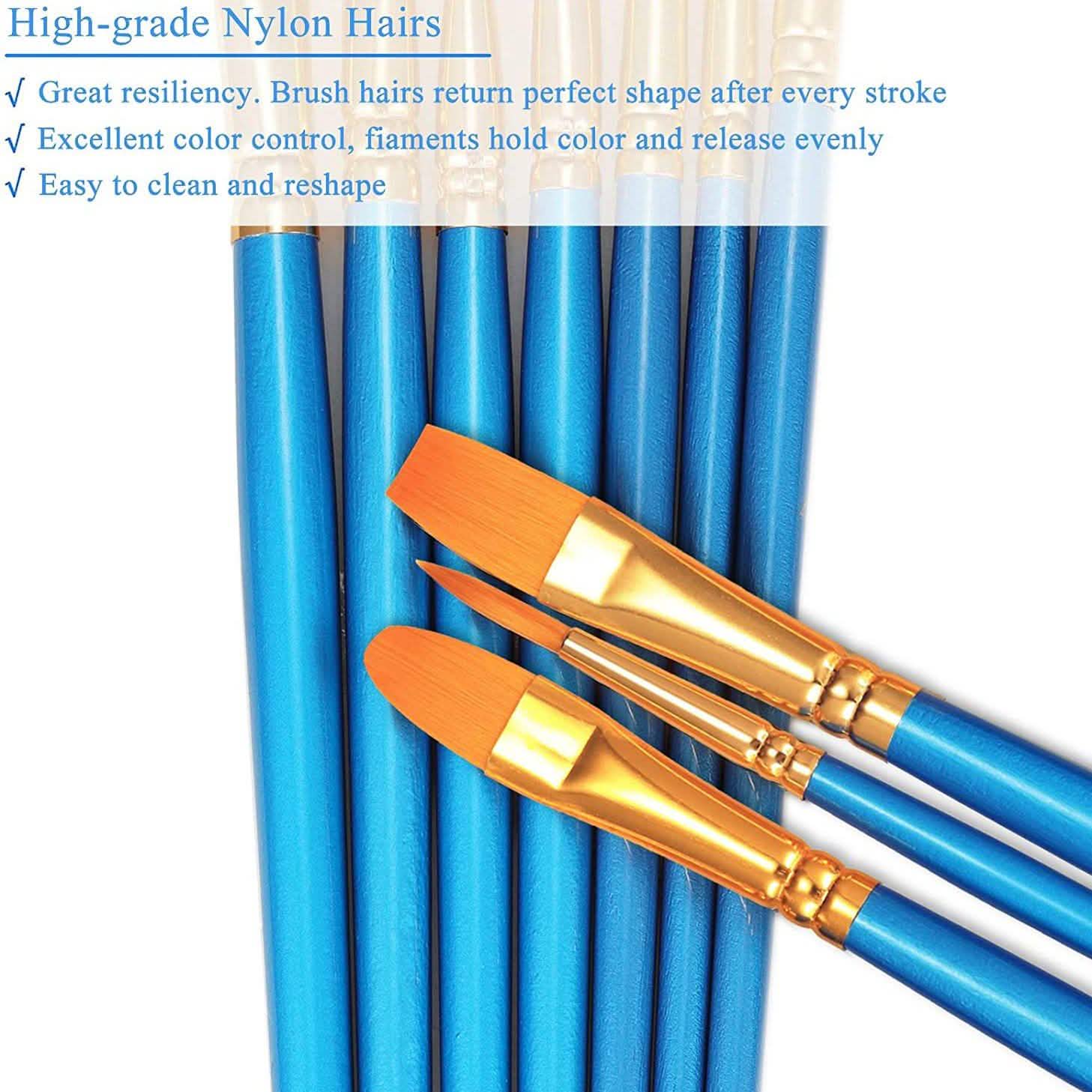 2-Pack  Paint Brush Set with Ten Sizes