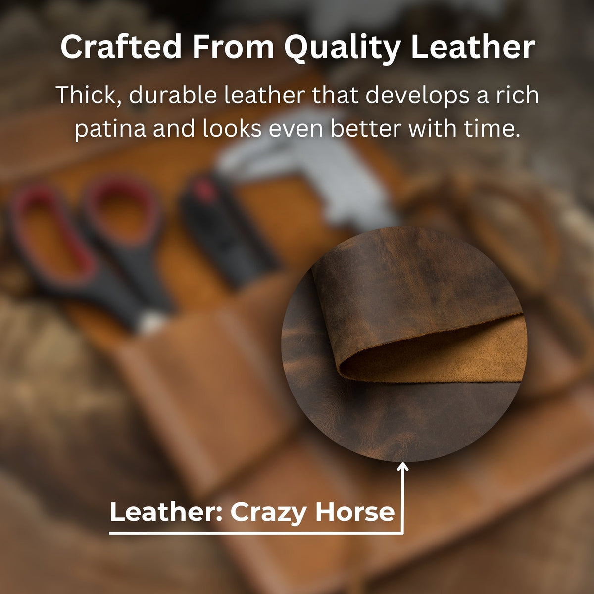 2 Pocket Leather Tool Case