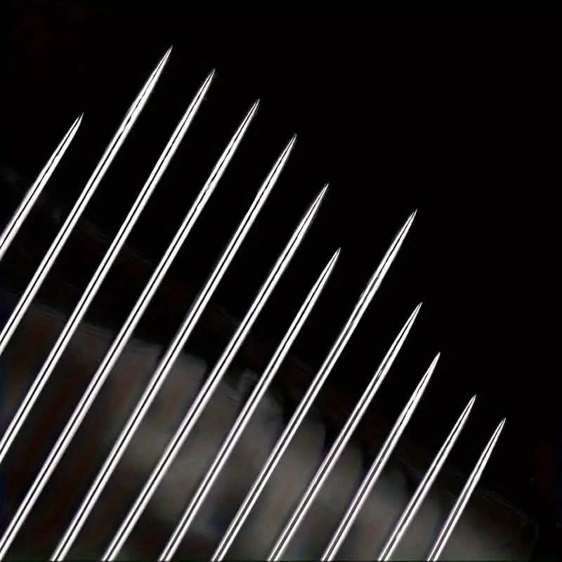 30-Piece Self-Threading Sewing Needles Wooden Storage Tube Set