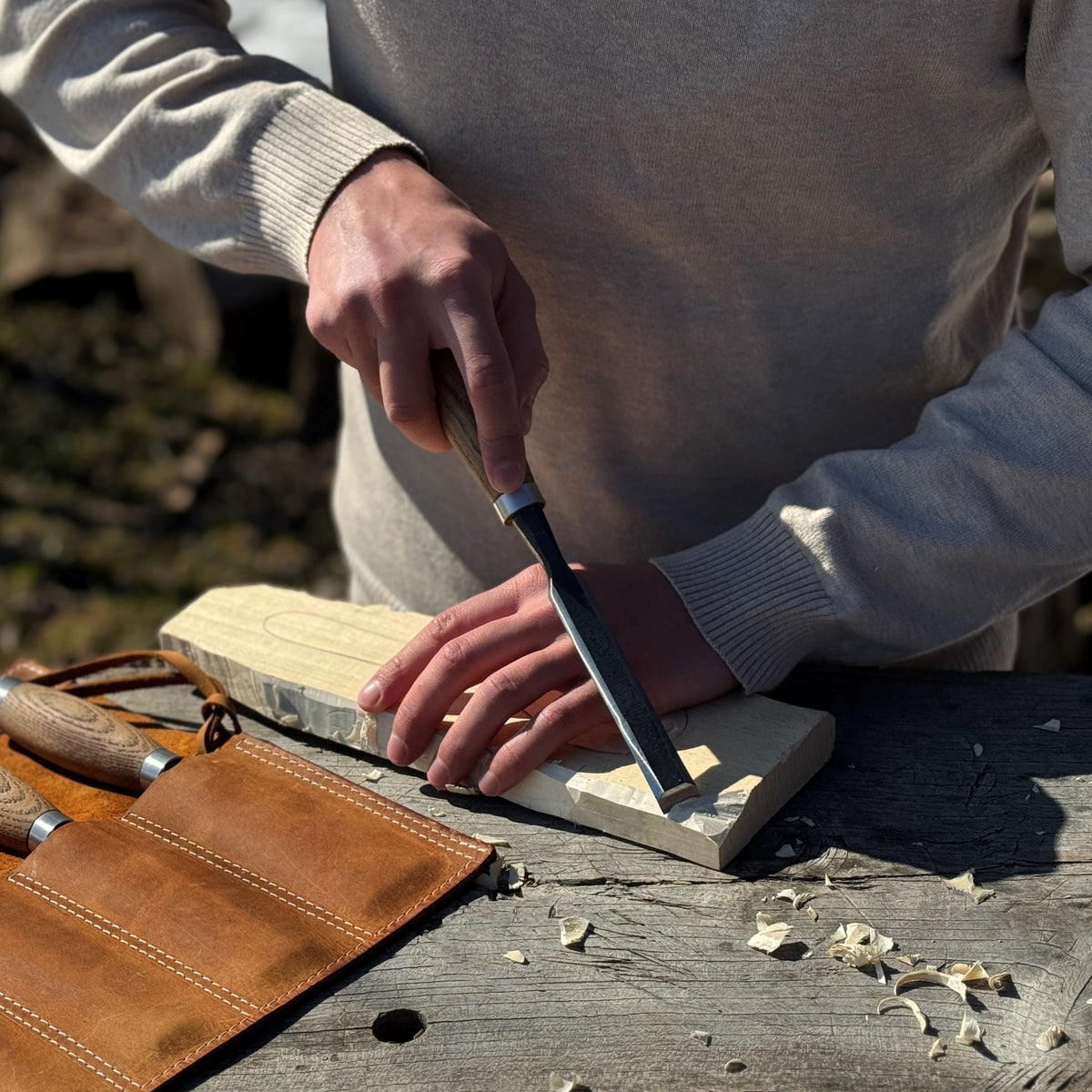 6 Pocket Leather Chisel Roll