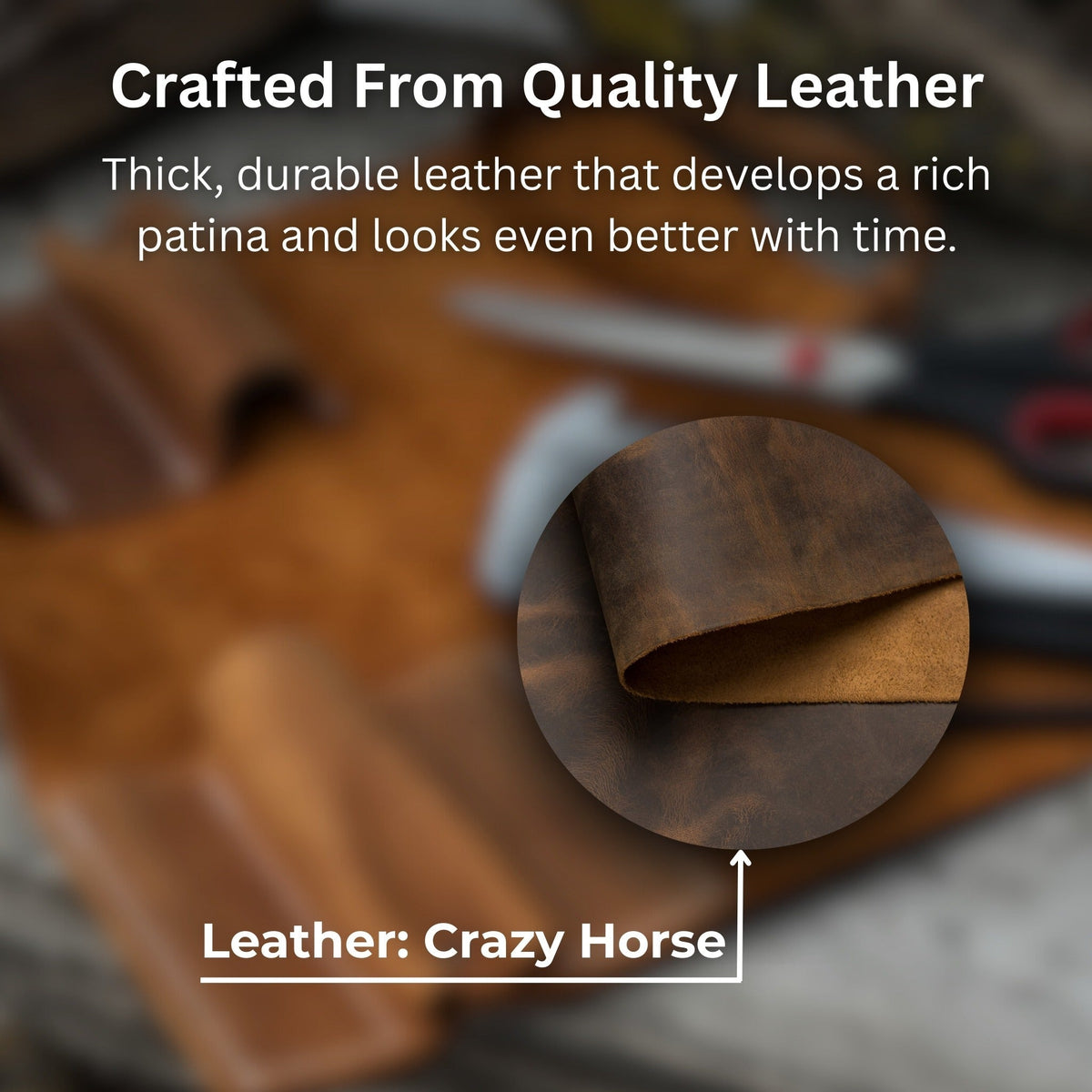 6 Pocket Leather Tool Roll