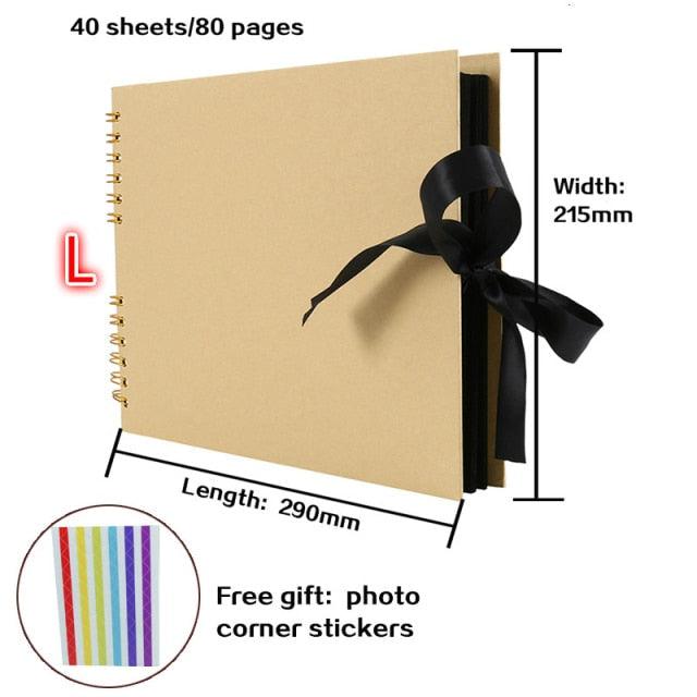 Scrapbook Photo Album Memory Book for Family Keepsakes Collection