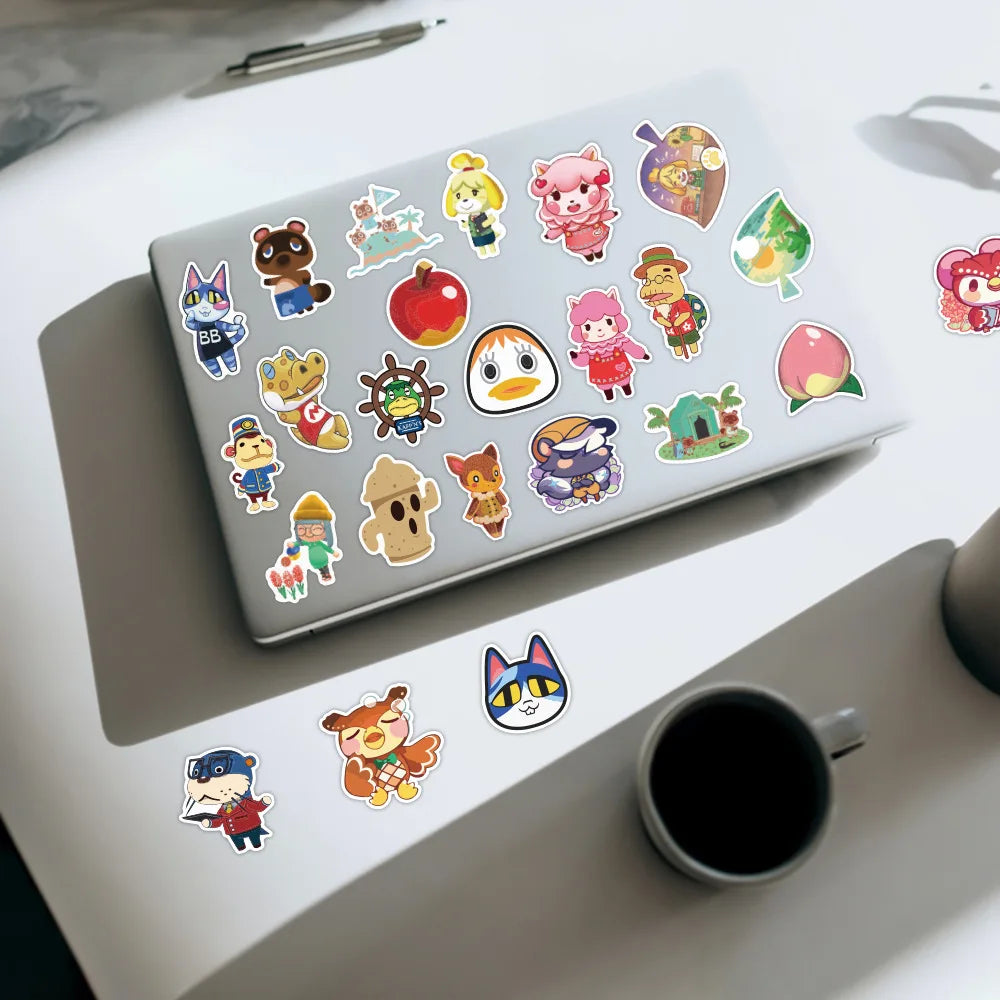 Cute Animal Crossing Cartoon Stickers for DIY Decoration Set