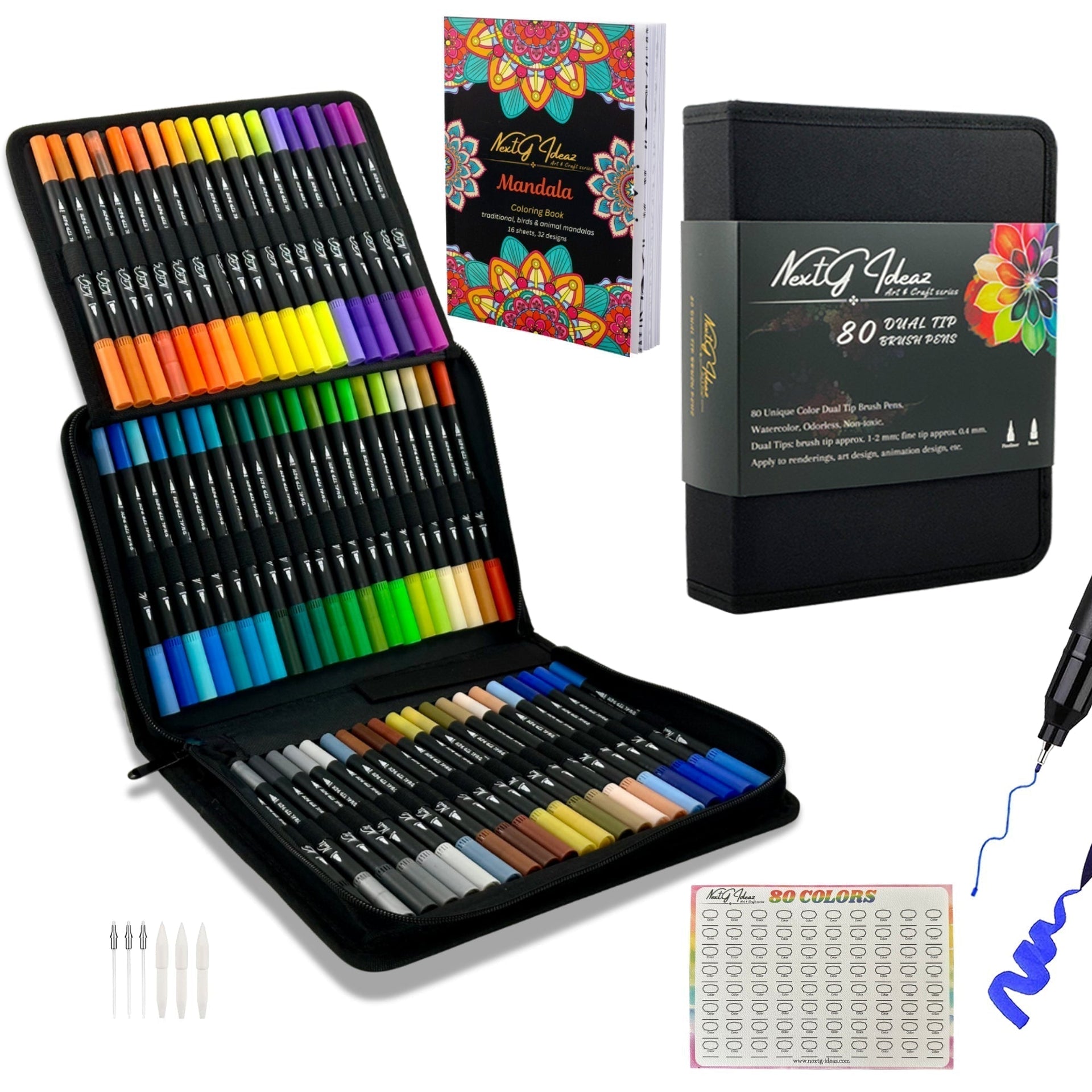 Dual Tip Brush Art Markers 80 Colors