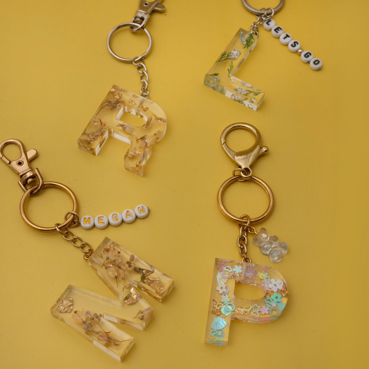 Large Alphabet Letter Charm Silicone Mold Resin Craft DIY