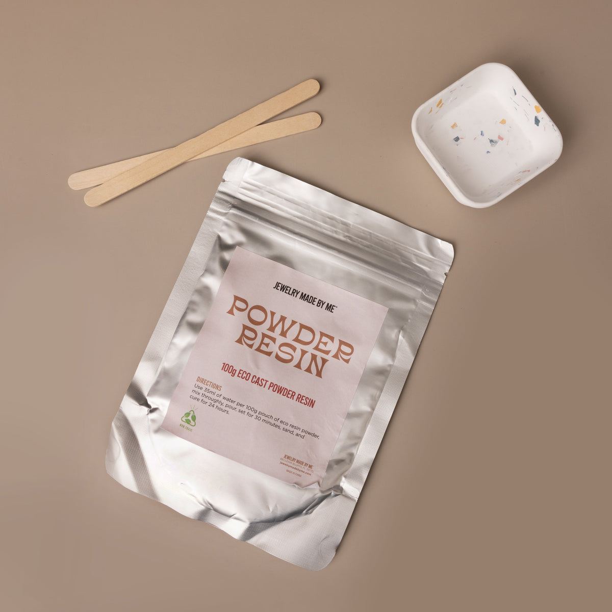 Resin Craft Eco Cast White Powder Resin Plaster Ceramic Mix, 100G