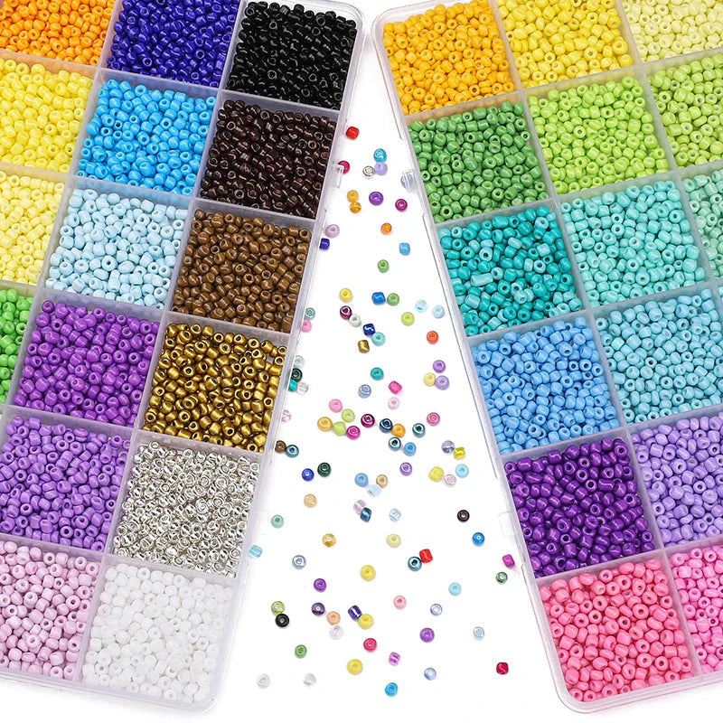 5200PCS Glass Rice Beads Kit for DIY Jewelry Making