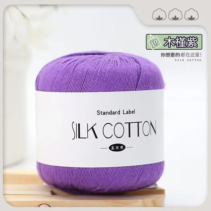 Soft Silk Cotton Milk Crochet Yarn 50g Hand Knitting