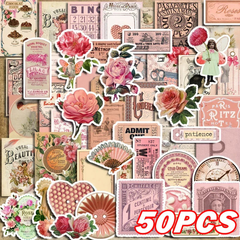 Cute Pink Cartoon Aesthetic Stickers for Laptop Scrapbook Decoration