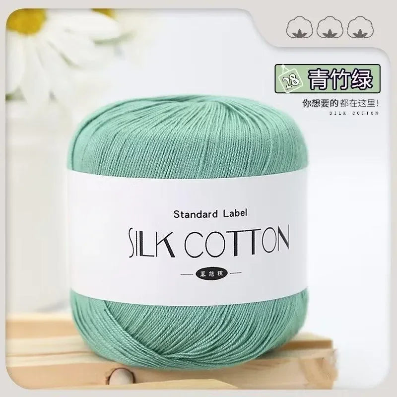 Soft Silk Cotton Milk Crochet Yarn 50g Hand Knitting