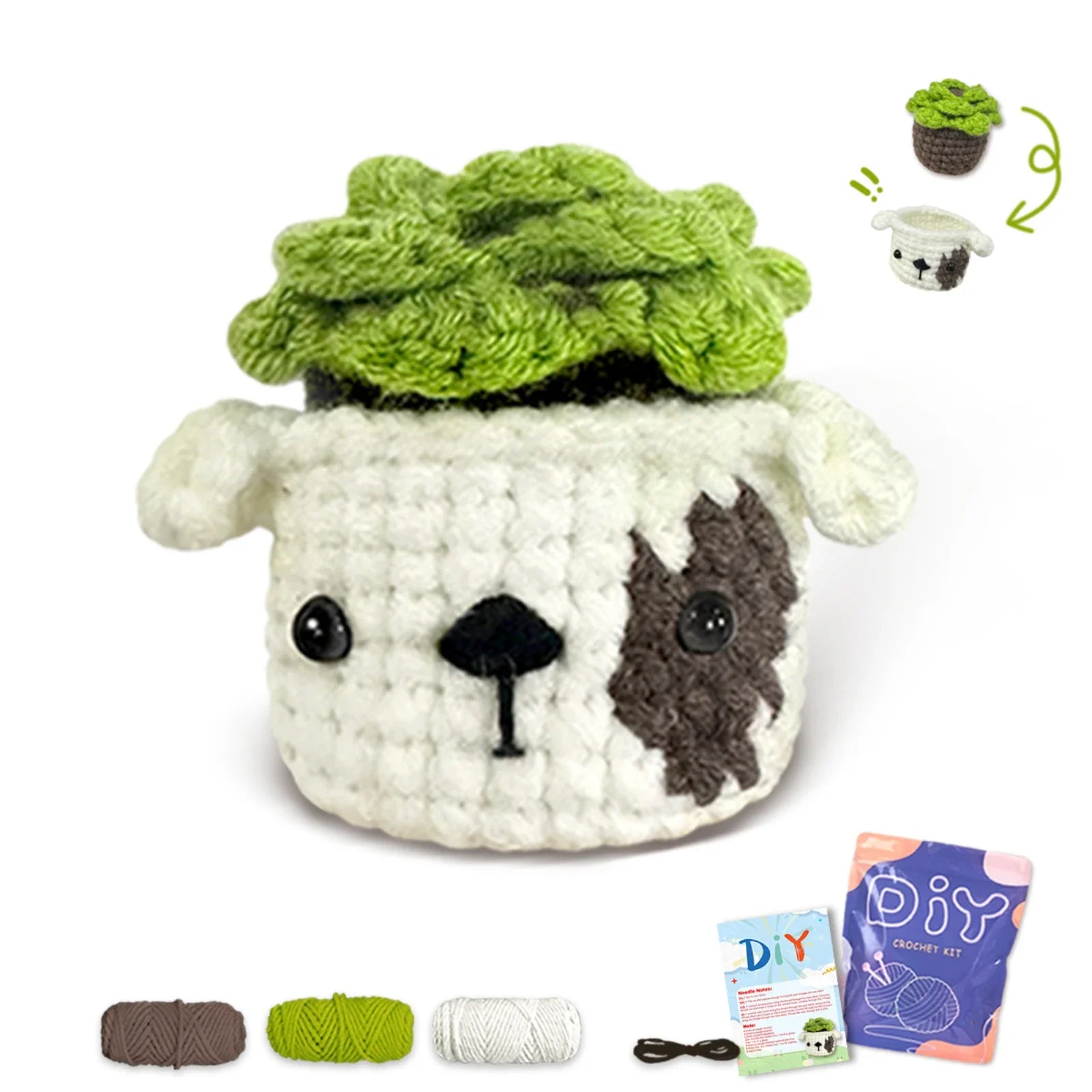 Animal Series Beginner Crochet Kit with Step-by-Step Guide