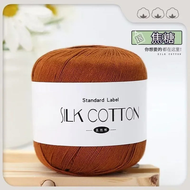 Soft Silk Cotton Milk Crochet Yarn 50g Hand Knitting