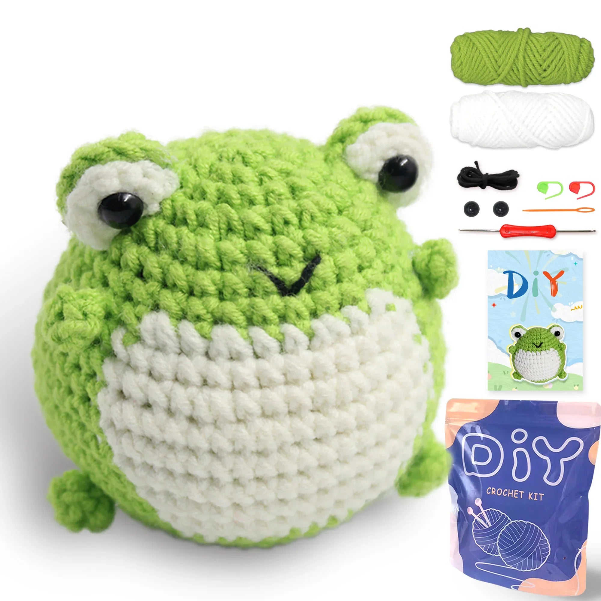 Animal Series Beginner Crochet Kit with Step-by-Step Guide