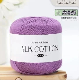 Soft Silk Cotton Milk Crochet Yarn 50g Hand Knitting