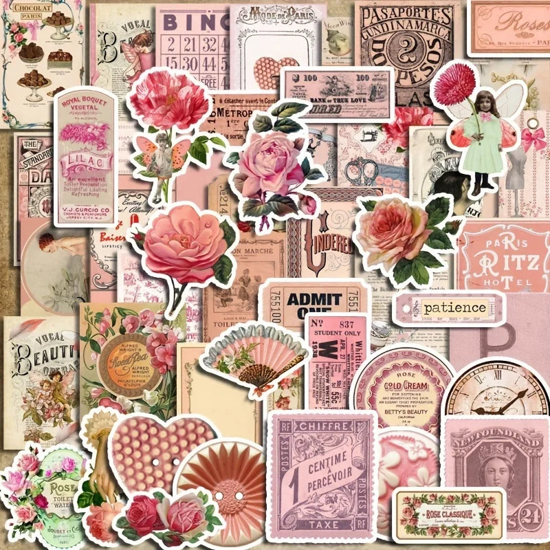 Cute Pink Cartoon Aesthetic Stickers for Laptop Scrapbook Decoration