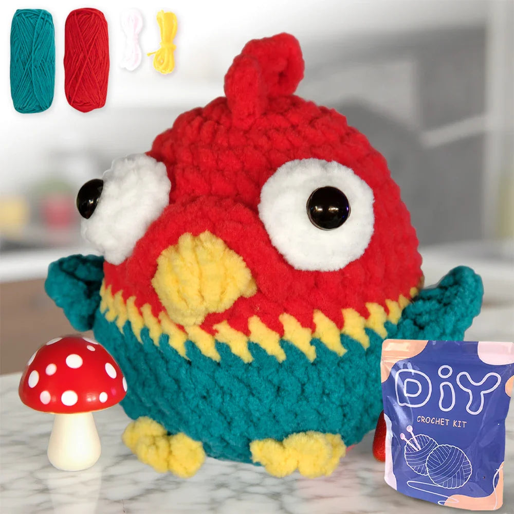 Animal Series Beginner Crochet Kit with Step-by-Step Guide
