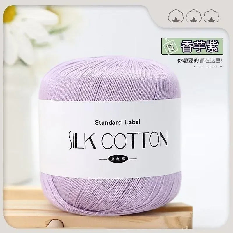 Soft Silk Cotton Milk Crochet Yarn 50g Hand Knitting