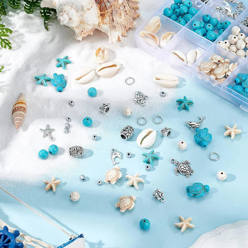 Ocean Summer Clay Beads Friendship Bracelet Making Kit DIY
