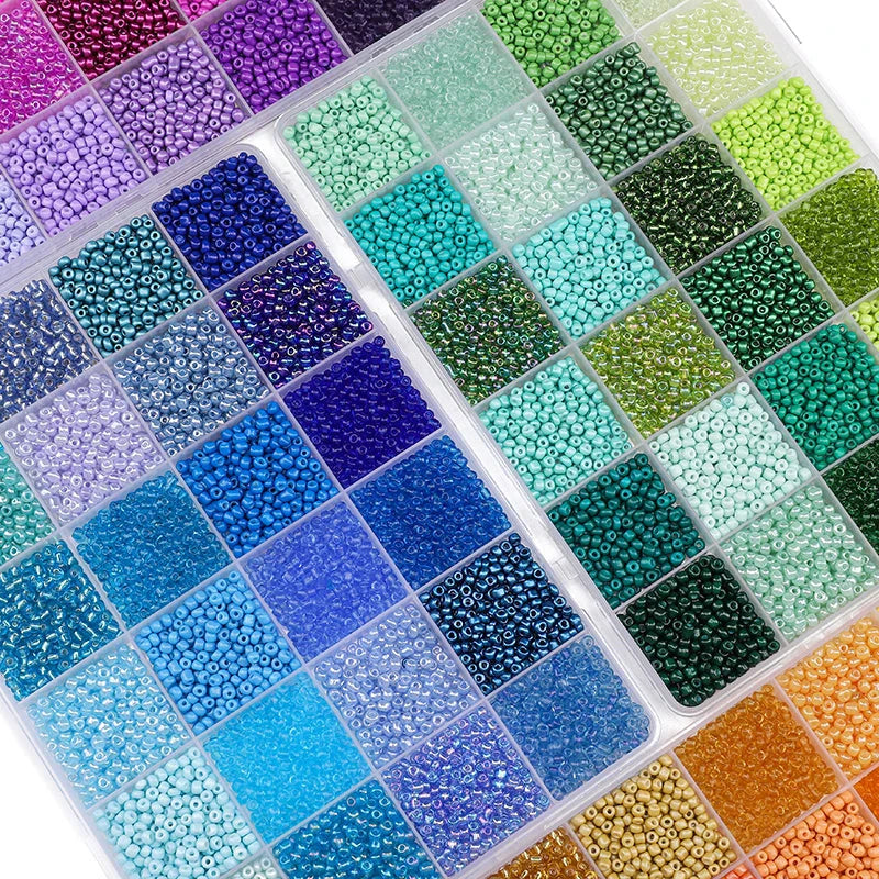 5200PCS Glass Rice Beads Kit for DIY Jewelry Making