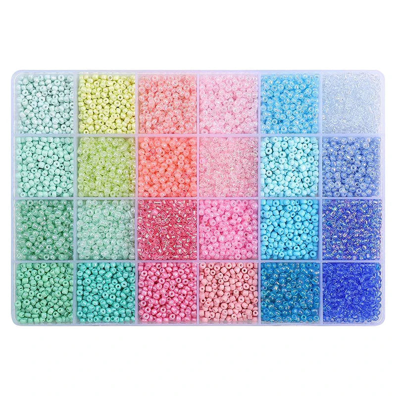 5200PCS Glass Rice Beads Kit for DIY Jewelry Making