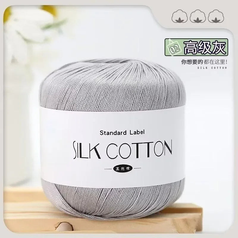 Soft Silk Cotton Milk Crochet Yarn 50g Hand Knitting