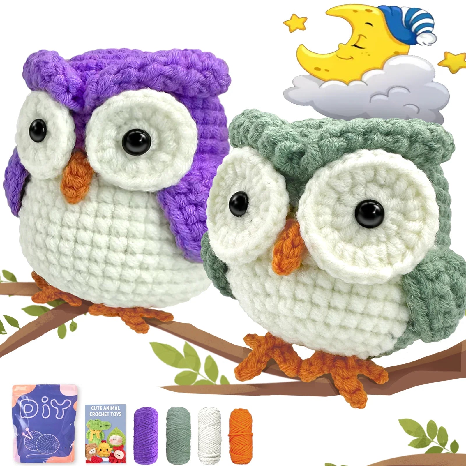 Animal Series Beginner Crochet Kit with Step-by-Step Guide