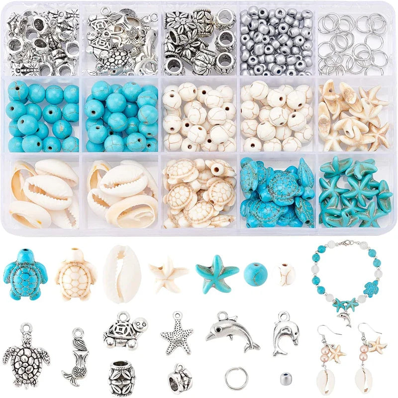 Ocean Summer Clay Beads Friendship Bracelet Making Kit DIY