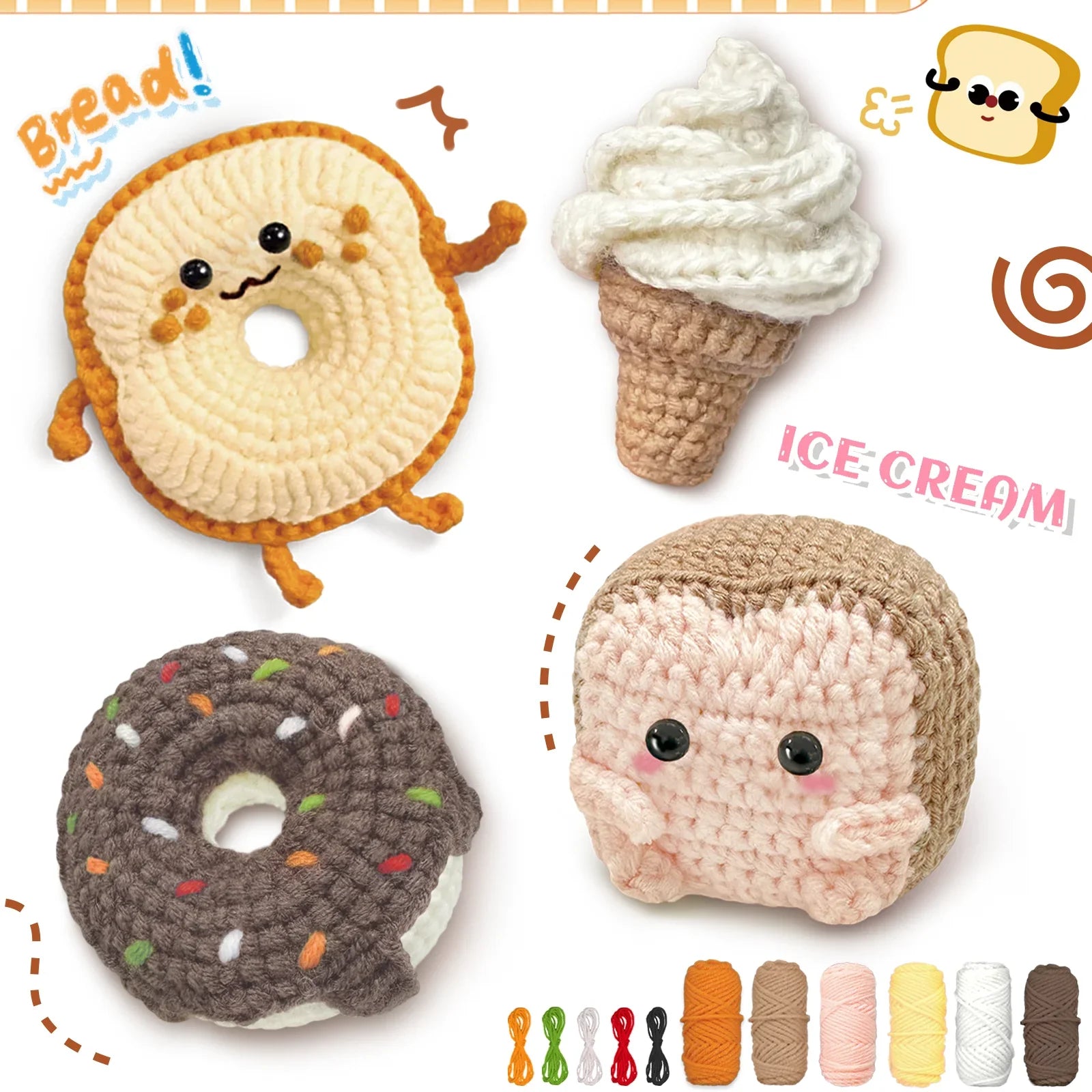 Animal Series Beginner Crochet Kit with Step-by-Step Guide