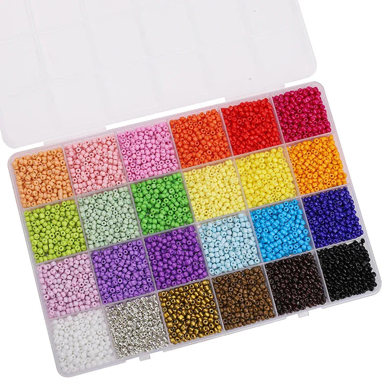 5200PCS Glass Rice Beads Kit for DIY Jewelry Making