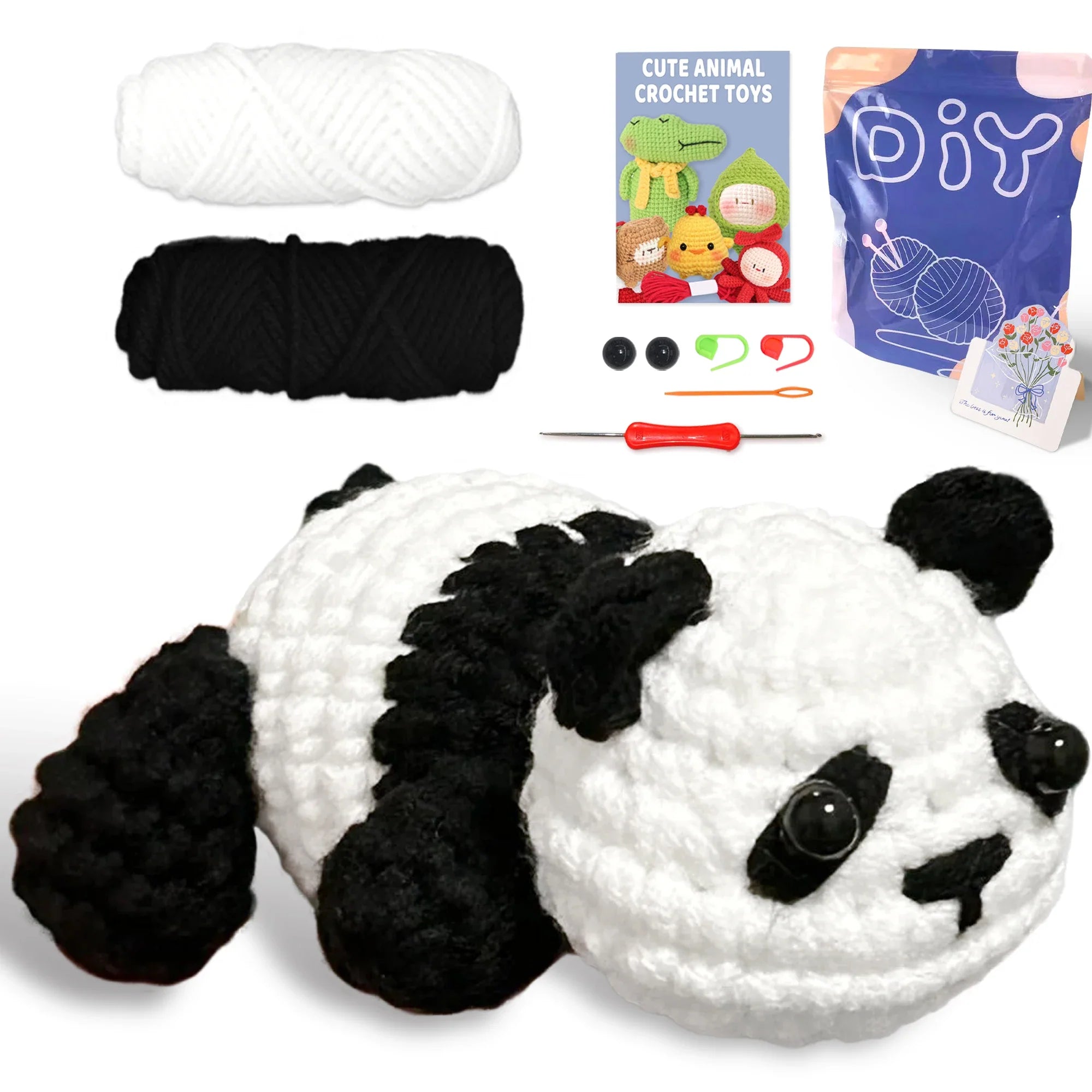 Animal Series Beginner Crochet Kit with Step-by-Step Guide