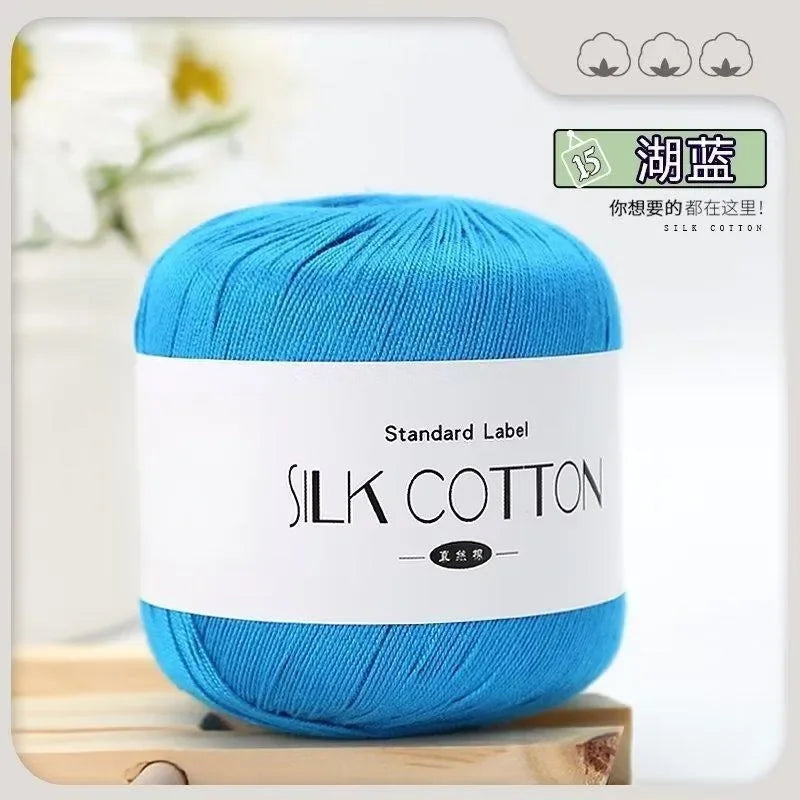 Soft Silk Cotton Milk Crochet Yarn 50g Hand Knitting