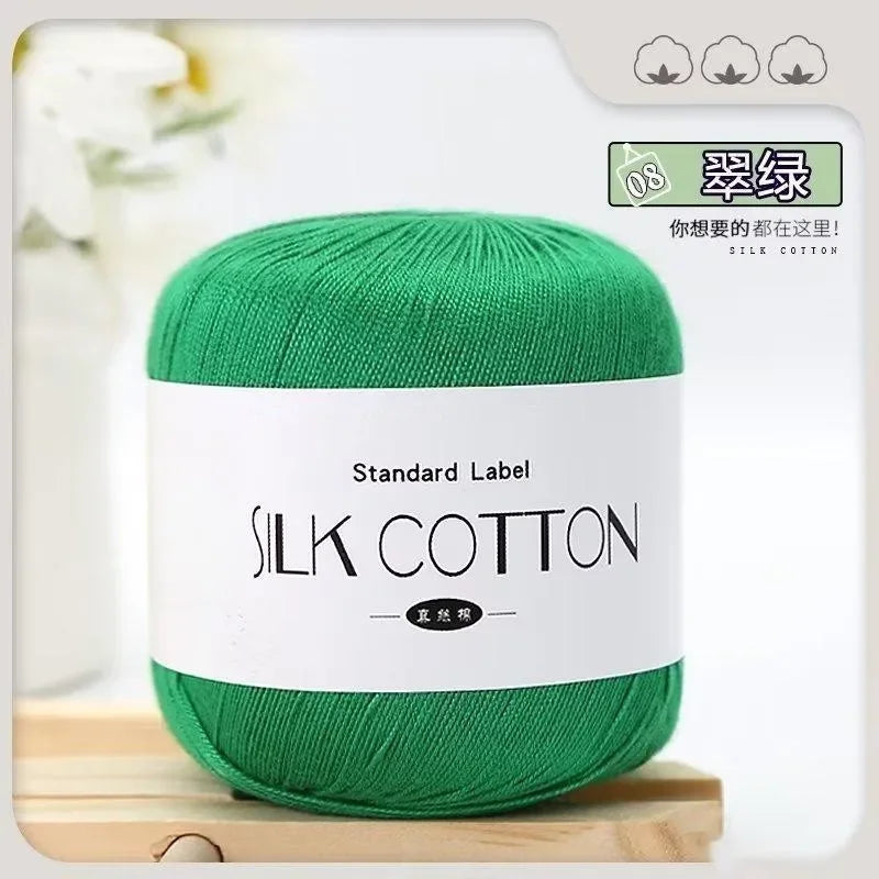 Soft Silk Cotton Milk Crochet Yarn 50g Hand Knitting