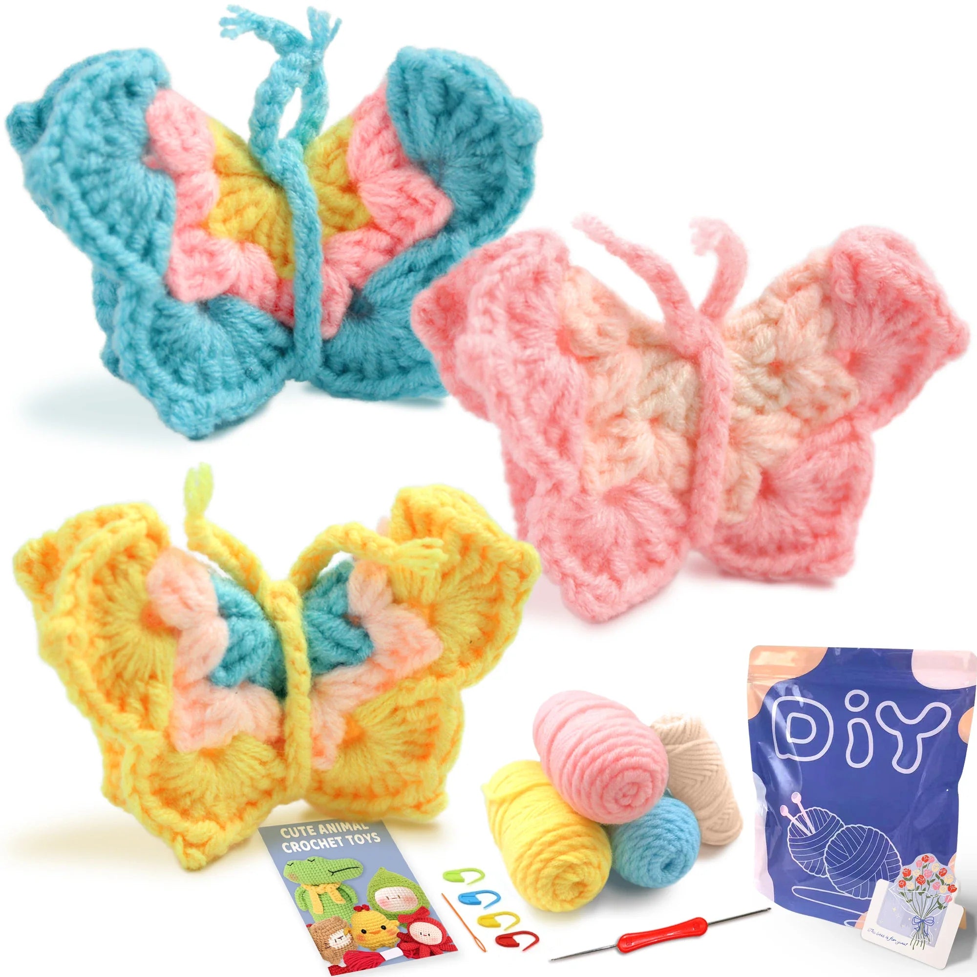 Animal Series Beginner Crochet Kit with Step-by-Step Guide