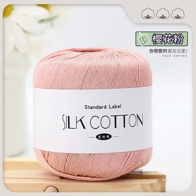 Soft Silk Cotton Milk Crochet Yarn 50g Hand Knitting