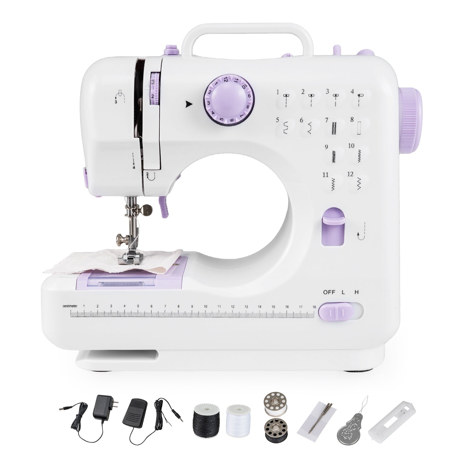 Beginner Mini Sewing Machine with 12 Built-In Stitches