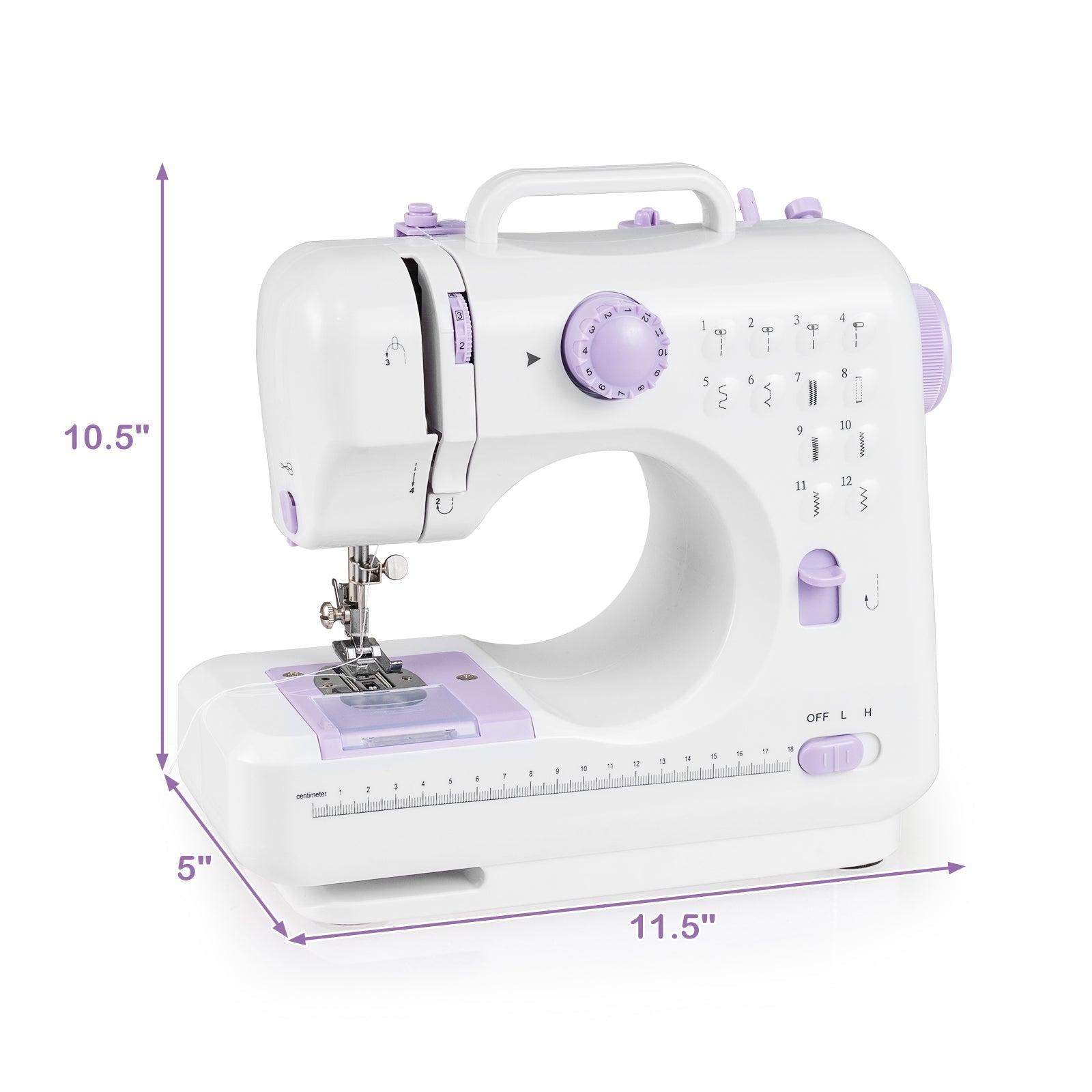 Beginner Mini Sewing Machine with 12 Built-In Stitches