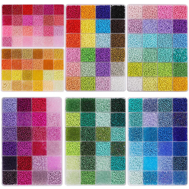 5200PCS Glass Rice Beads Kit for DIY Jewelry Making