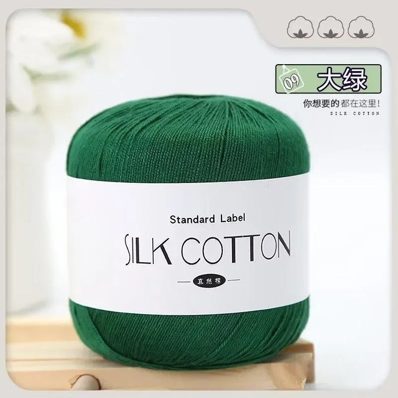Soft Silk Cotton Milk Crochet Yarn 50g Hand Knitting