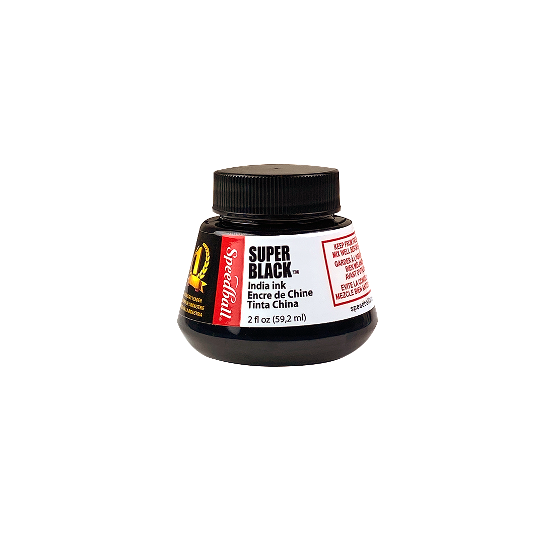Speedball Super Black India Ink 2oz Artist Drawing Bottle