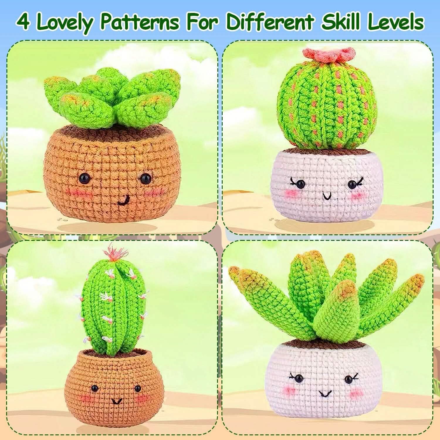 Beginner Crochet Kit with DIY Knitting Craft Supplies Set