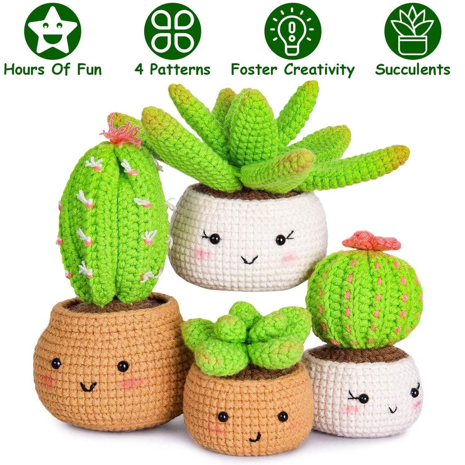 Beginner Crochet Kit with DIY Knitting Craft Supplies Set