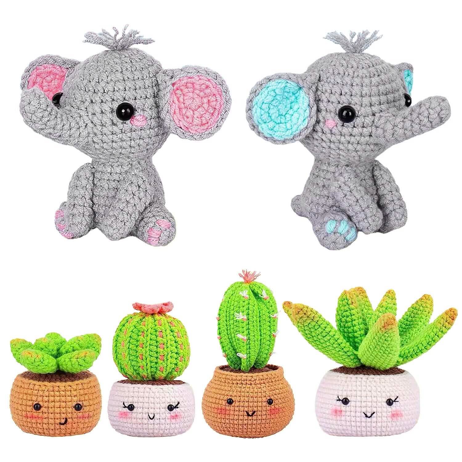 Beginner Crochet Kit with DIY Knitting Craft Supplies Set