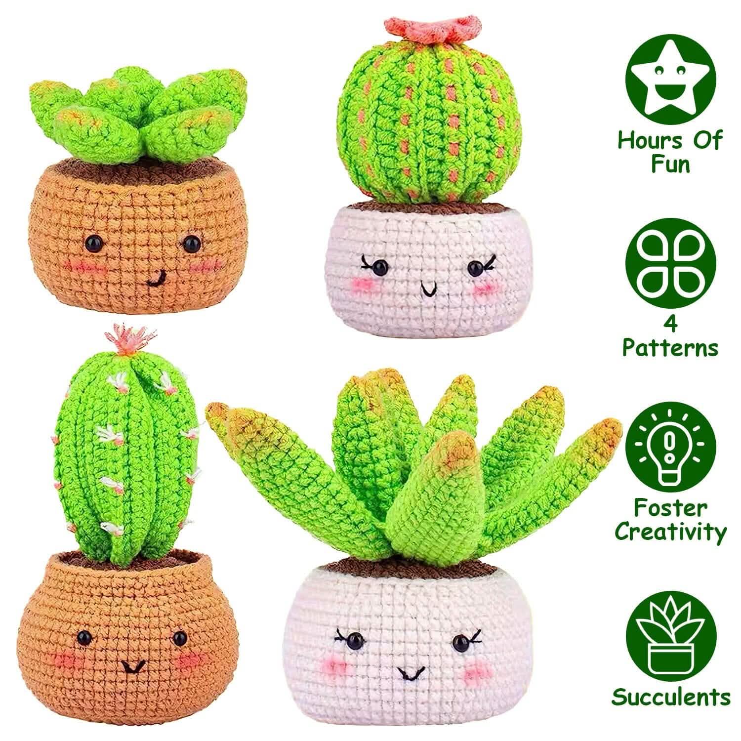 Beginner Crochet Kit with DIY Knitting Craft Supplies Set